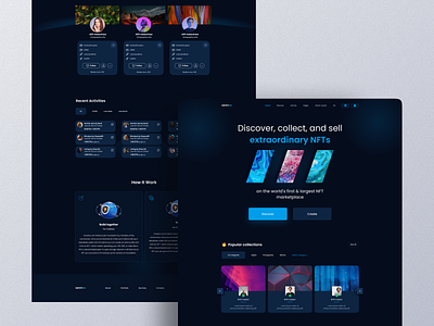 NFT Crypto Currency Landing Page UI Design clean crypto defi design landing page landing page ui minimal nft nft crypto nft ladning nft ui nft uiux nft web nft website ui nftart nsf website ui uiux web website ui