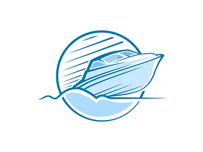 Motor boat boat illustration logo motor boat vector