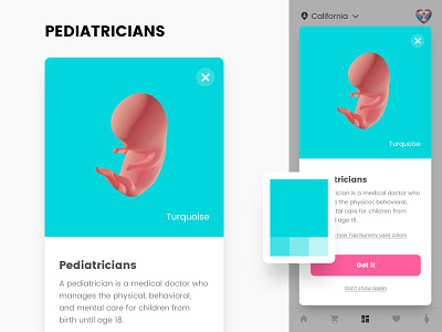 UI Design for Healthcare App 3d app design baby blue clean colorful design detroit freelance healthcare ios modern product design ui ux uxui