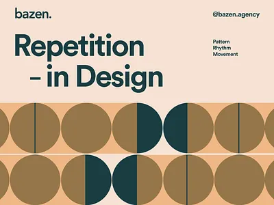 Repetition in Design bazen agency daily ui design illustration design school design tip design tips font graphic design illustration logo pattern trending ui ui design uiux