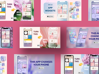 Facebook banners | Widgets App app application aso banners banners design facebook banners mobile marketing widgets widgets app