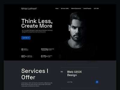 UI/UX Designer Single Page portfolio Figma Template clean dark design figma freelancer minimal personal portfolio responsive resume single page ui ux webdesign