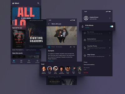 Exploration - Streaming Movies app design branding creative creative design dark mode design figma figma design film mobile mobile apps movie streaming ui ui design uidesigner uiuxdesign user experience user interface uxdesign