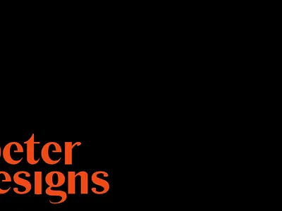 PETER DESIGNS 2K22 graphic design logo orange textlogo wordmark