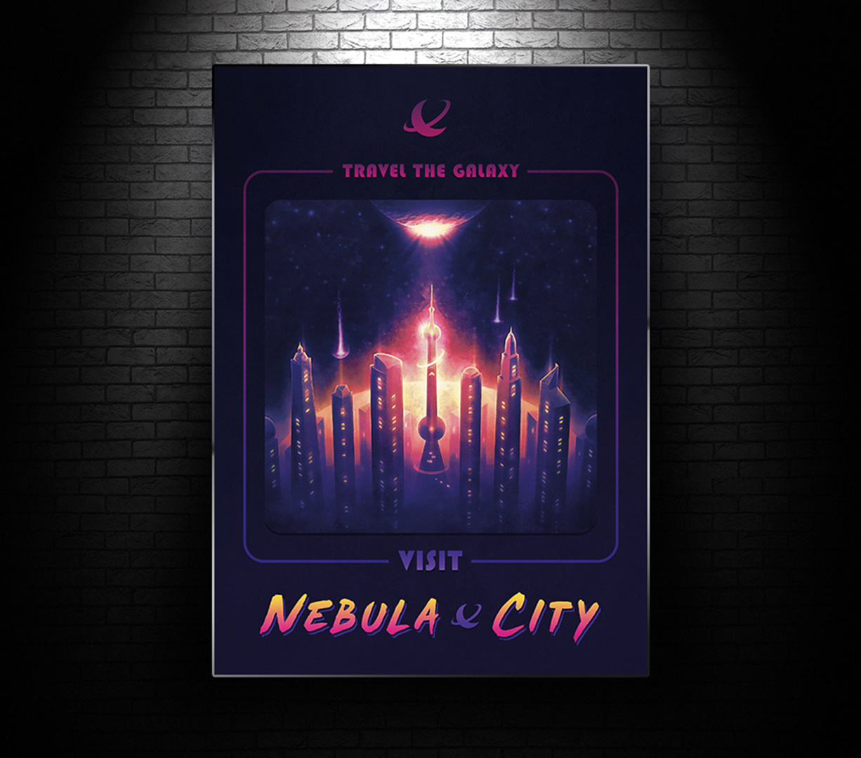 Ethereum Prime Travel Poster art city design illustration nft opensea poster retro future sci fi space vaporwave