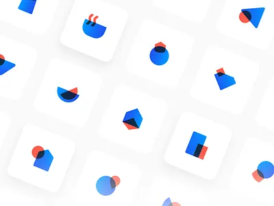 Sans Icons - Extended abstract blue branding clean icon icons illustrations logo product simple trending vector web