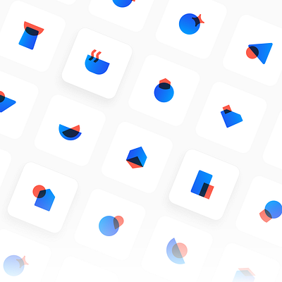 Sans Icons - Extended abstract blue branding clean icon icons illustrations logo product simple trending vector web