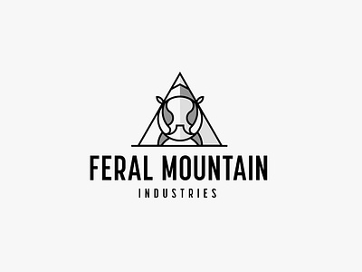 Feral Mountain boar branding design feral graphicdesign hog illustration logo mark mountain pig vector wild