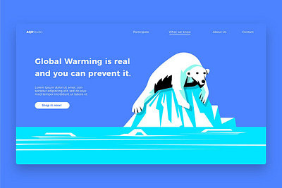 Global Warming - Banner & Landing Page app banner branding concept design development global global warming landing landing page launch process technology ui ui design ux ux design warming webapp website