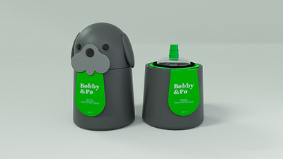 Bobby&Po dog perfume bottle graphic design package packaging perfume pet