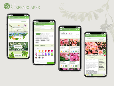 Greenscapes invision product design sketch ui ux