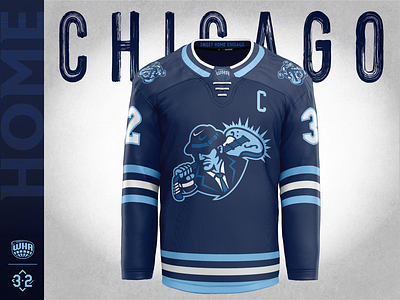 Chicago Bluesmen - Uniforms blues branding brothers chicago guitar hat hockey ice logo music sports