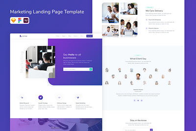 Marketing Landing Page Template design landing page marketing ui ui design ui kit ux