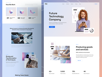 Technology Landing Page figma landing responsive sketch technology ui ux xd