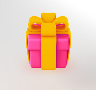 Gift 2d 3d 3dillustration cg colorfull design drawing gameart gift icon illustration photoshop pink proops ui yellow