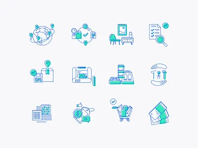Icon Set branding design flat graphic design icon illustration logo sketches ui vector web design