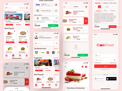 Food Delivery App 🍕 CookSheet app chef app design food food app food delivery food delivery app food design graphic design mobile app pizza restaurant restaurant app ui uiux