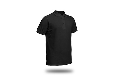 Black polo shirt ghost model concept polo