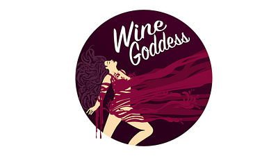 Wine Goddess (Wine) Mockup branding goddess illustrator logodesign productdesign vector wine