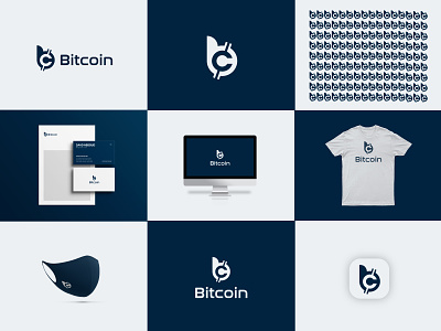 Bitcoin Branding bitcoing branding crypto custom logo icon identity invest logo logo mark logodesign