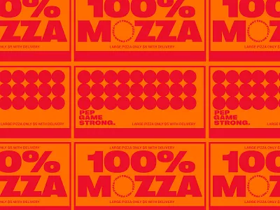 Pizza OOH look advertising bold branding design logo pizza retro simple typography vector