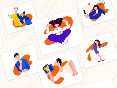 Processes 2022 app art branding character color creative design digital artist graphic design illustration interface mobile process ui web