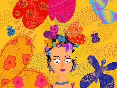 Butterflies are just flying flowers butterflies colorful design illustration illustrator illustratorsofindia procreate
