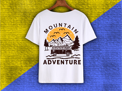 Mountain Adventure T-shirt Design adventure tshirt design apparel brand clothing clothing design graphic design hiker tshirt design hiking illustration mountain tshirt design nature outdoors popular t shirt design tee tshirt designer