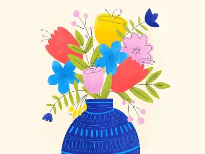 Flowers 4/5 bouquet cute digital illustration feminine flower flowers illustration plants texture