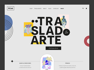 Desktop UI - M.bö TrasladArte / Landing Re-Design branding desktop figma graphic design illustration photoshop retail ui web website