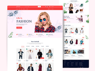 E-commerce landing page apparel beauty best design clothing cosmetics e commerce e commerce app e commerce shop e shop e store elegant fashion landing page makeup online shop online store style stylish uiux web design