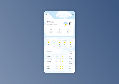 Weather App app design ui