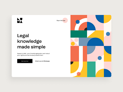 LUMA - landing page bauhaus branding graphic design landing page product saas ui ux website design