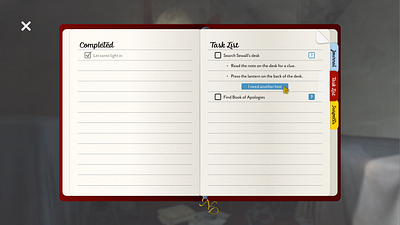 ND:MID UI Redesign - Journal Task List design games ui