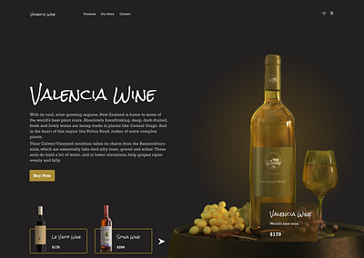 Wine Landing Page landing page ui wine landing page