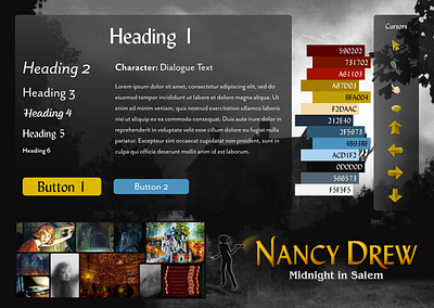ND:MID UI Redesign - Style Tile branding design games logo typography ui