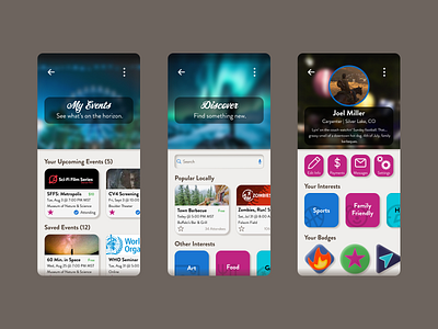 LocalEyez App - Exploration Screens app design ui