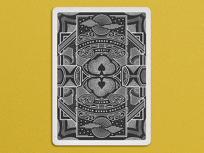 Royal Flush branding design filigree illustration linework playing cards typography