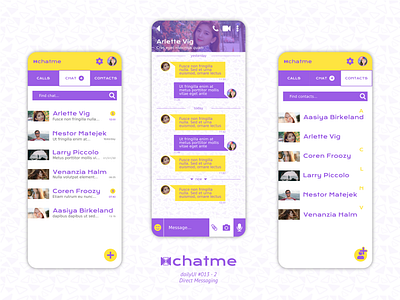 Daily UI #013 - 2 chat dailyui013 direct messaging