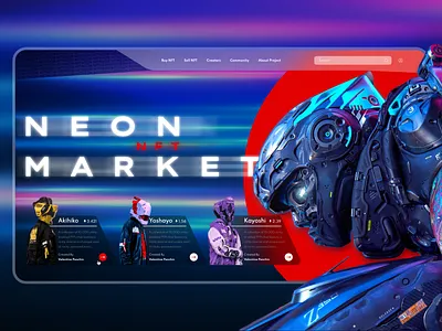 Neon NFT branding crypto crypto art design illustration interface nft nft art nft marketplace ui uiux ux web design