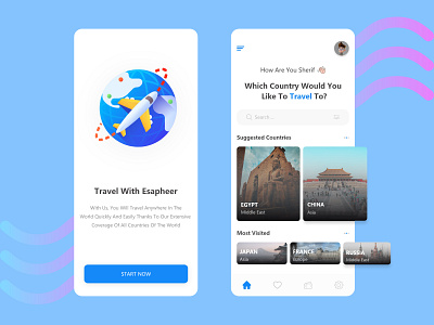 Travel - App ✈️ 3d animation app design branding graphic design travel app ui ui ux