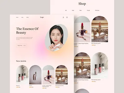 Ecommerce website design cart ecommerce website design feedback graphic design instagram makeup minimal modern shop store ui ux web