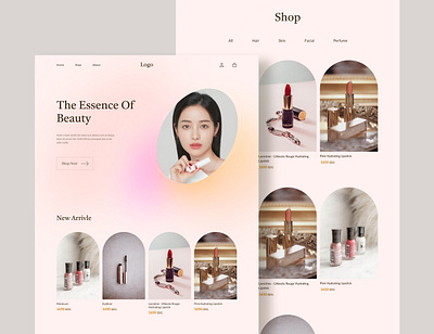 Ecommerce website design cart ecommerce website design feedback graphic design instagram makeup minimal modern shop store ui ux web