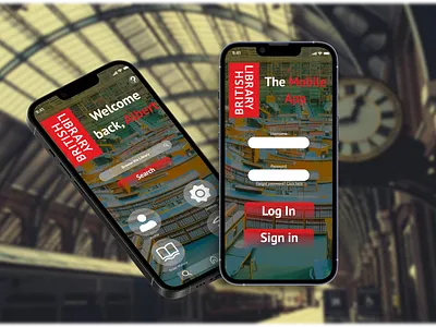 British Library's mobile app UI prototype app icon ui ux