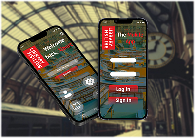 British Library's mobile app UI prototype app icon ui ux