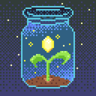 Tip jar complete with coffee grounds angel art artist coffee grounds life live pixel plant stars tipjar universe wings