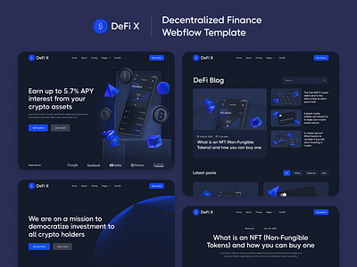 Presentation | DeFi X - Crypto Webflow Template crypto wallet