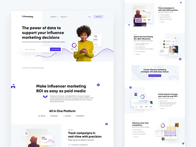 Primetag website analytics audience campaigns clean crm data followers funnel influence influencers kpi marketing roi saas tiktokers track tracking uidesign