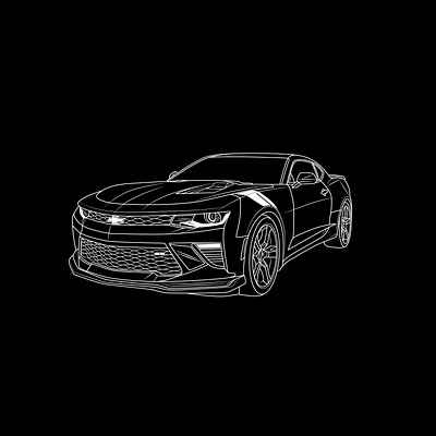 Chevrolet custom design design illustration line art vector