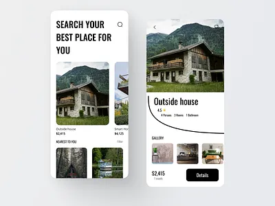 House Rent App Design agent apartment app app design batix booking clean design estate home app housing minimal mobile app mobile design real estate rent rent home rent house ui ui ux